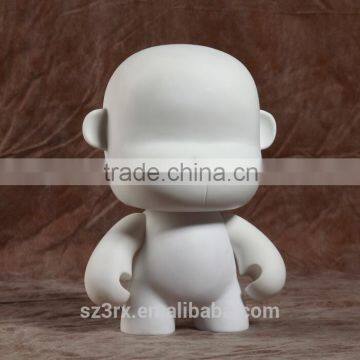 oem white animal shape blank vinyl toy for kids diy education