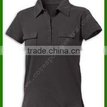 Women Pocket Collard Shirt