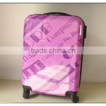 abs trolley hard luggage bag set printed cabin size abs luggage bag set