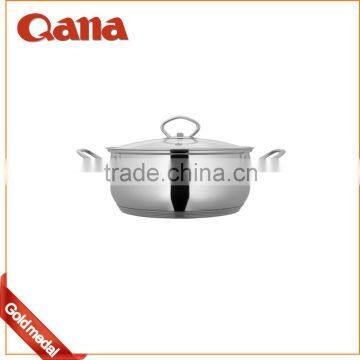 Straight Nostick Glass Lid Stainless Steel Cookware Set photo-4