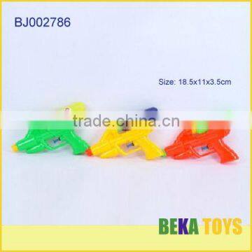 Colorful plastic water squirt gun with bottle