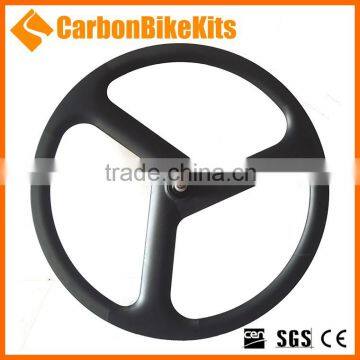 CBK T700 Lightweight Carbon Fiber 700C Road Track 3 Spoke Bicycle Wheel
