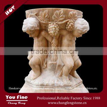 Hand Carved Wholesale Decorative Large Garden Natural Stone Pot