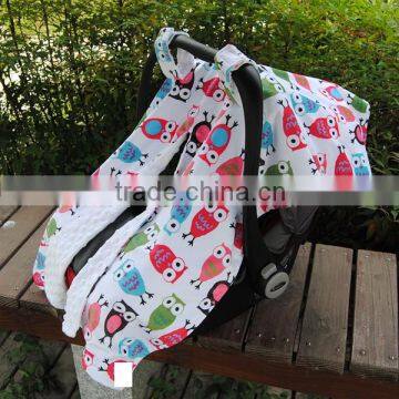 USA Fashion Baby Girl Loves Luxurious Customized Cuddle Soft Minky Infant Canopy Blanket