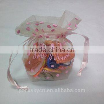 top sale fancy organza gift bag with logo