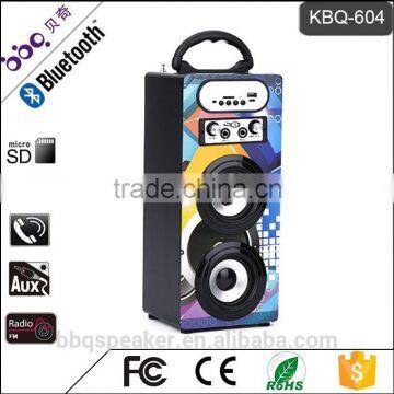 BBQ KBQ-604 10W 1200mAh Dual 3 Inch Creative Karaoke Portable Speaker Mp3 Player Supplier's Choice photo-2