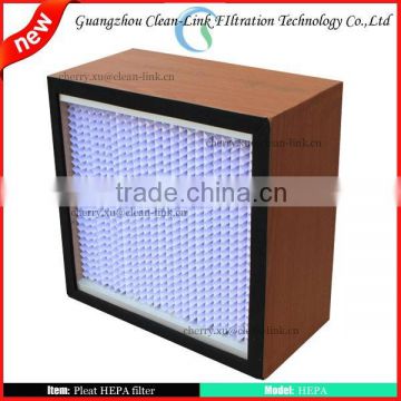 High Capacity HEPA Filter with wooden frame