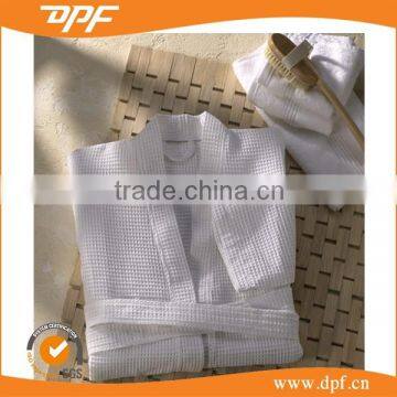 high quality comfortable white velour waffle hotel bathrobe