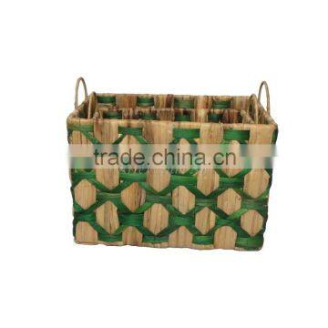 High quality natural water hyacinth basket/decorative storage basket crafted from Vietnam with good price