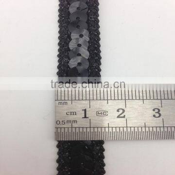 women decorative lace sewing craft black sequin trim