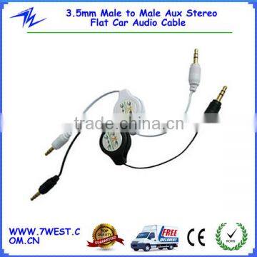 3.5mm Male to Male Aux Stereo Flat Car Audio Cable