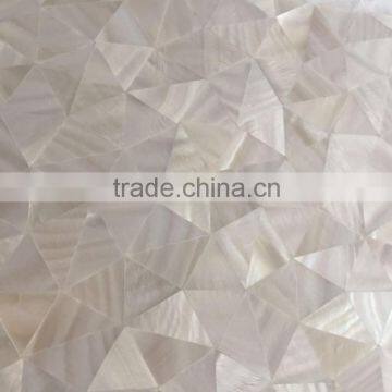 White Capiz shell crazy crack seamless mosaic tile polished