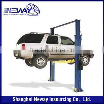 china asymmetric two post vehicle lift