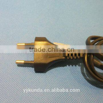 VDE Approved europe 2 round pin H03VVH2-F power cable