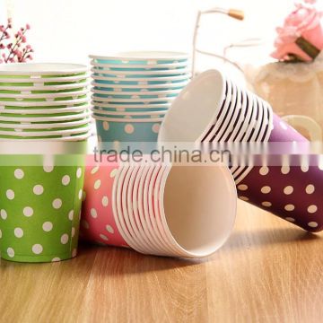 Colorfull dots single wall juice drinking cup