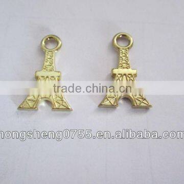 Suppy golden tower zipper puller for garment/bags