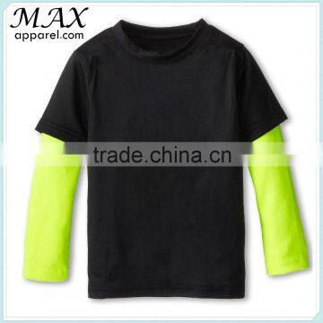 latest shirt designs for boys custom t shirt printing kids t-shirt wholesale boutique shirts longsleeves attach to a shortsleeve