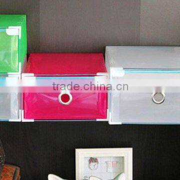 Transparent plastic drawer shoes box