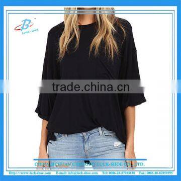 Classic style Women black loose and comfortable top