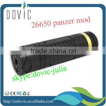 Black 26650 Panzer Mod Stainless 26650 Panzer Mod With Gold Ring /magnetic Switch,in Stock photo-3