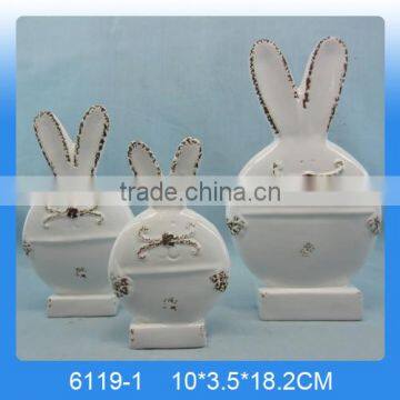 High quality ceramic bunny figurine.ceramic bunny ornament,bunny decoration