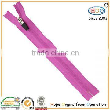 Pink Nylon YKK Zipper
