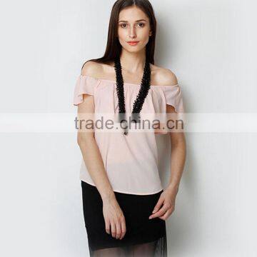 Wholesale Women Clothing New Fashion Women Tops Off-Shoulder Top for Women photo-3