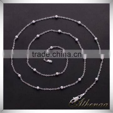 2016 Jewelry Manufacturer China Copper 925 Sterling Silver Long Necklace