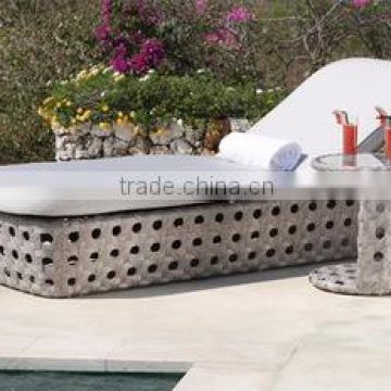 Traditional home garden sunbed for swimming pool