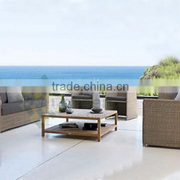 Luxury style wicker furniture with comfortable cushion and pillow