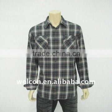 chinese ODM OEM Men's casual plaid popular long sleeve cotton shirt