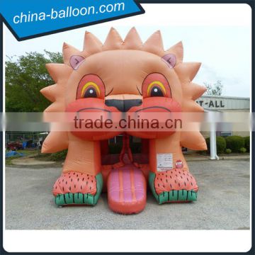 Inflatable lion bouncer / customized design inflatable cartoon animal bouncy toy