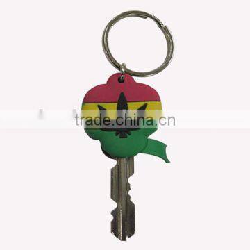 good price cute apple shape soft pvc key holder souvenirs