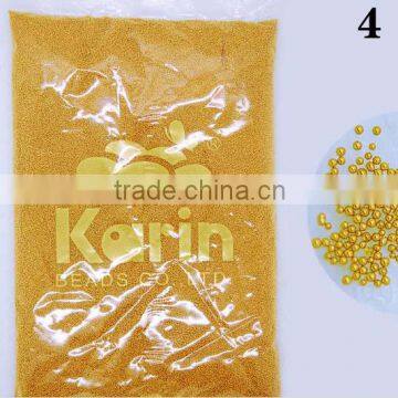 gold color tiny 0.6-0.8mm caviar beads for nail art