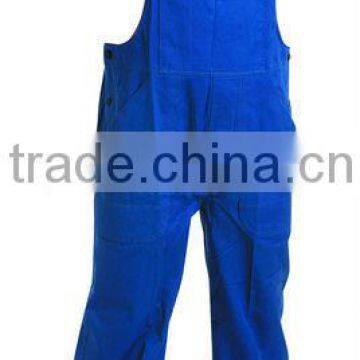 mens hot selling workwear overall bib pants/work bib pants / blue work pants/ baggy cargo pants