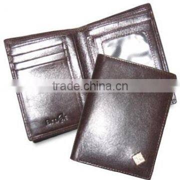 Leather wallet, Made of PU/Genuine Leather, Available in Various Colors and Sizes