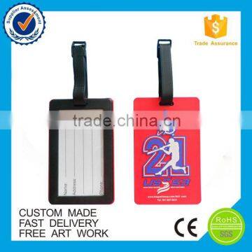 wholesale customized soft pvc luggage tag, rubber luggage tags