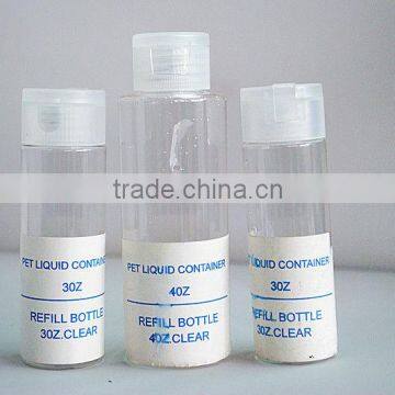 50ml/100ml clear PET refill bottle