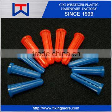 Conical plastic expansion anchor with colourful