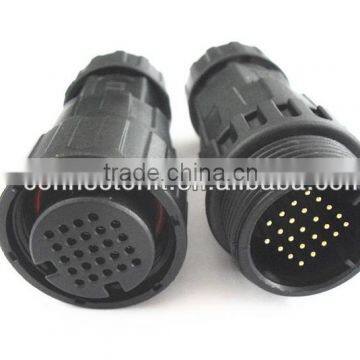 24 poles M25 cable to cable waterproof connector for signal transmission