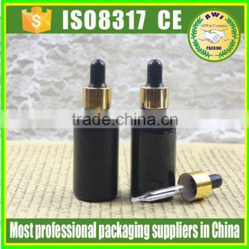 Screw Cap Sealing Type Black Frosted Glass Dropper Bottle photo-3