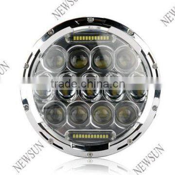 7'' 75W High Low Beam Driving Light DRL Front Light 7inch LED Headlight for Jeep Wrangler photo-4