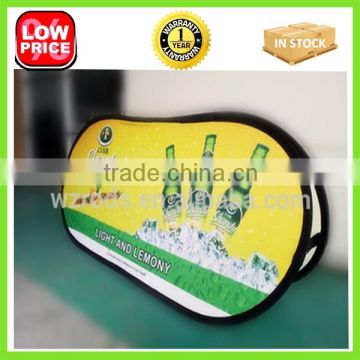 Horizontal Bean Shape Pop Up and Spring Up Banners