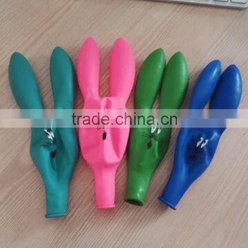 diferent shaped rabbit latex balloons