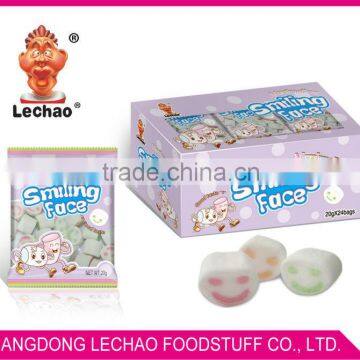 2016 New Halal Marshmallow Candy Smiling Face Mini Marshmallow