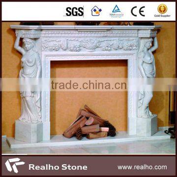 low price colorful artical quartz stone white fireplace