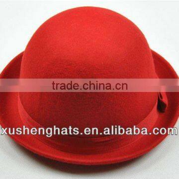 2012winter fashion women wool felt roll brim bowler hat