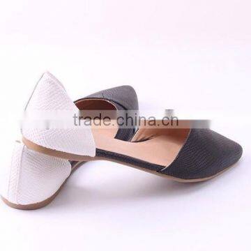 2016 Ladies Flat Shoes Snake PU Upper Pointed Toe Shoes Ladies Fancy Ballerina Shoes photo-3