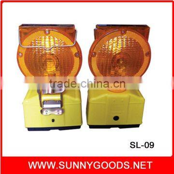 solar traffic road warning light