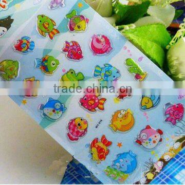 see fish 3D crystal exposy dome sticker